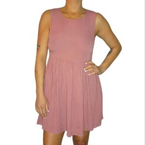 Urban Outfitters Pink Boho Keyhole Dress Size Small Pockets